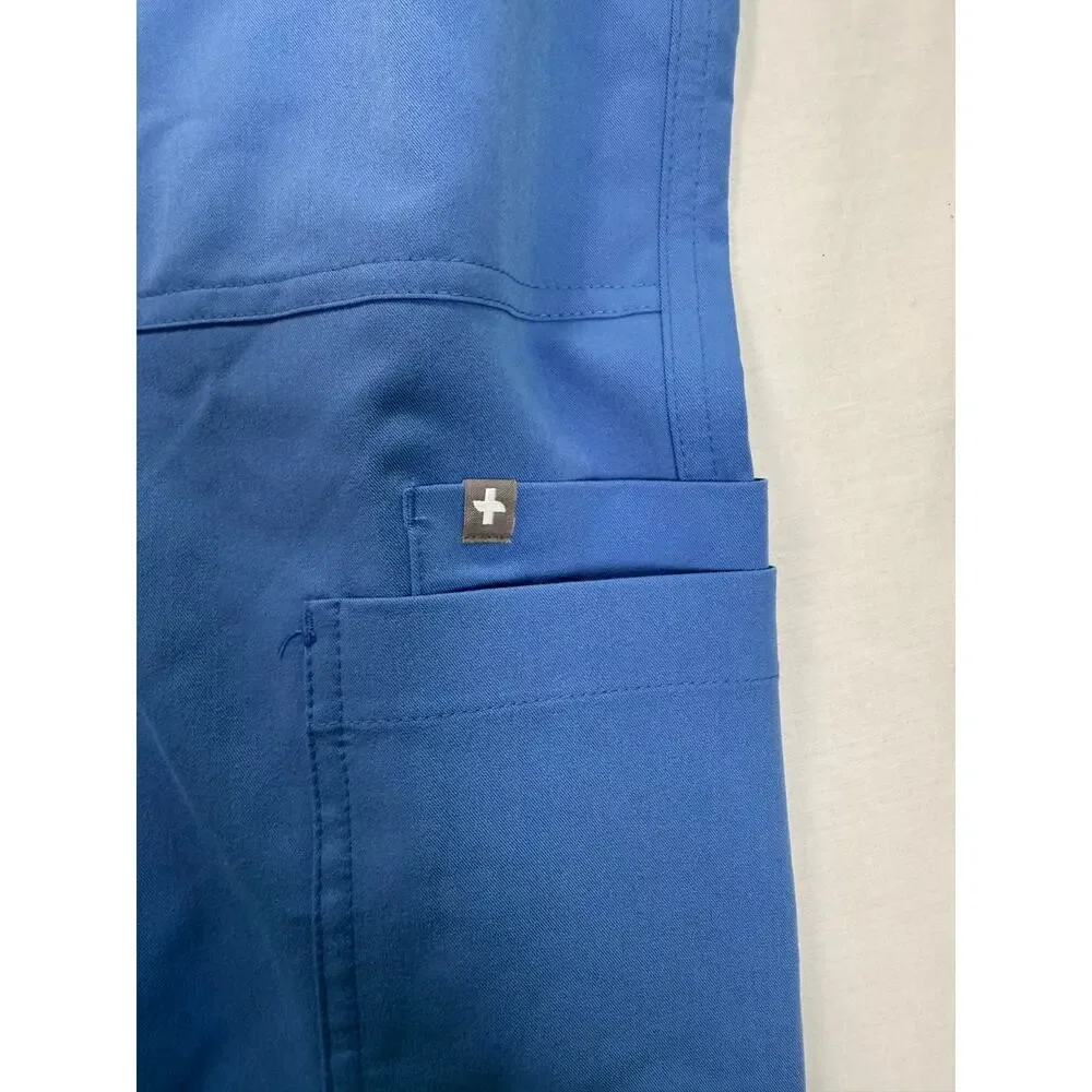 Figs Cairo Cargo Scrub Pants Light Blue Mens Size 2XL New Straight Leg